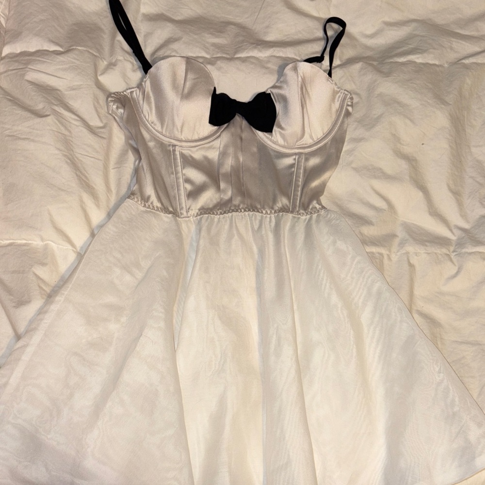 Victoria's Secret White and Black Slip Dress